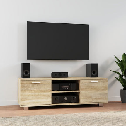 tv-bord 120x40,5x35 cm konstrueret træ sonoma-eg