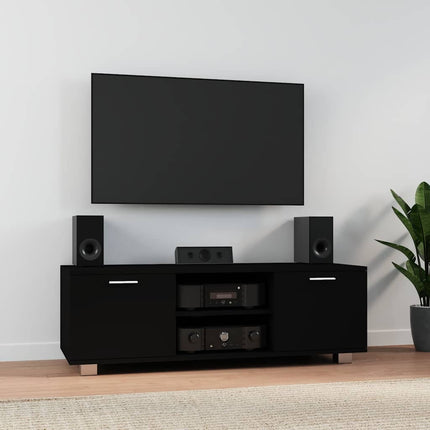 tv-bord 120x40,5x35 cm konstrueret træ sort