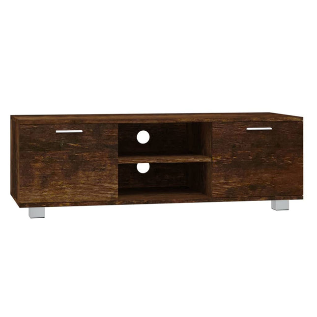 tv-bord 120x40,5x35 cm konstrueret træ røget egetræ