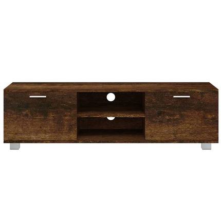 tv-bord 140x40,5x35 cm konstrueret træ røget egetræ