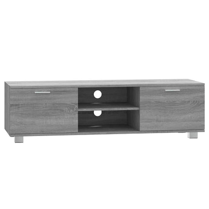 tv-bord 140x40,5x35 cm konstrueret træ grå sonoma-eg