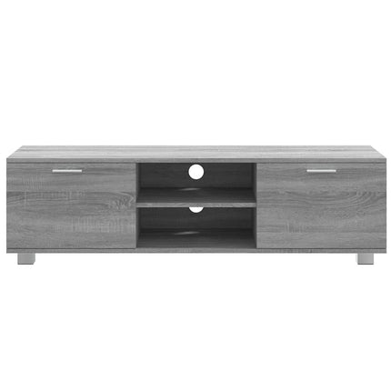tv-bord 140x40,5x35 cm konstrueret træ grå sonoma-eg