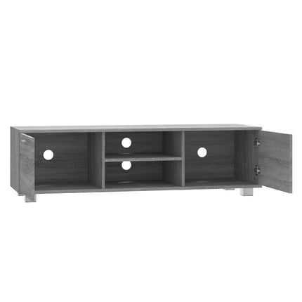 tv-bord 140x40,5x35 cm konstrueret træ grå sonoma-eg