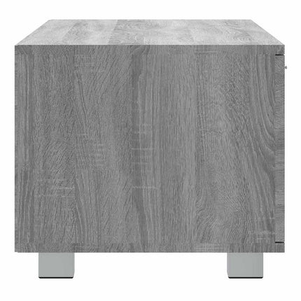 tv-bord 140x40,5x35 cm konstrueret træ grå sonoma-eg
