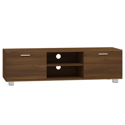 tv-bord 140x40,5x35 cm konstrueret træ brun egetræsfarve