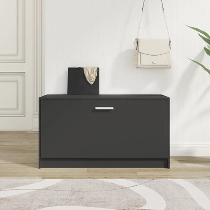 skobænk sort 80x24x45 cm konstrueret træ
