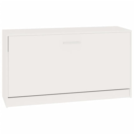 skobænk højglans hvid 80x24x45 cm konstrueret træ