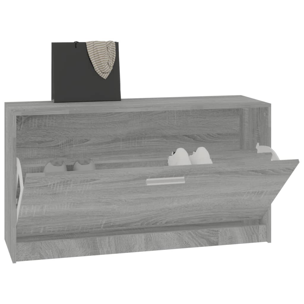 skoreol 80x24x45 cm konstrueret træ grå sonoma-eg