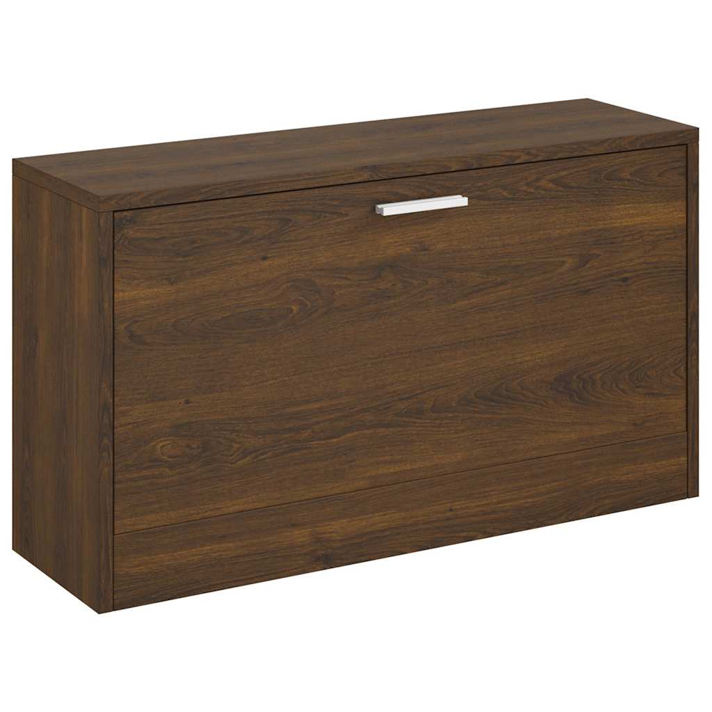 skobænk 80x24x45 cm konstrueret træ brun egetræsfarve