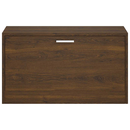 skobænk 80x24x45 cm konstrueret træ brun egetræsfarve