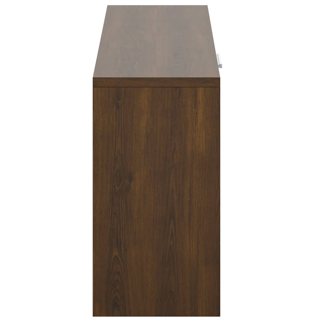 skobænk 80x24x45 cm konstrueret træ brun egetræsfarve