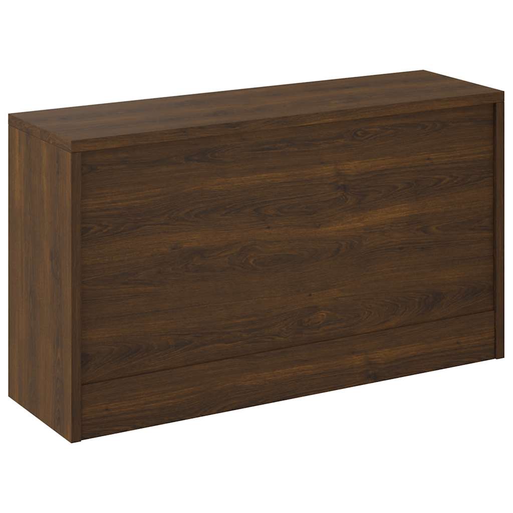 skobænk 80x24x45 cm konstrueret træ brun egetræsfarve