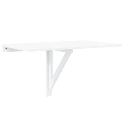 væghængt klapbord 100x60x56 cm konstrueret træ hvid højglans