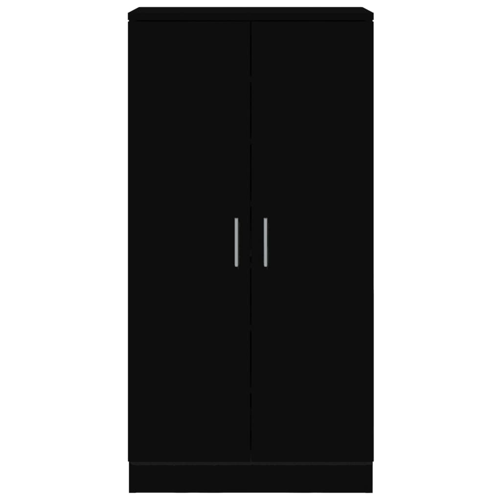 skoskab 55x35x108 cm konstrueret træ sort