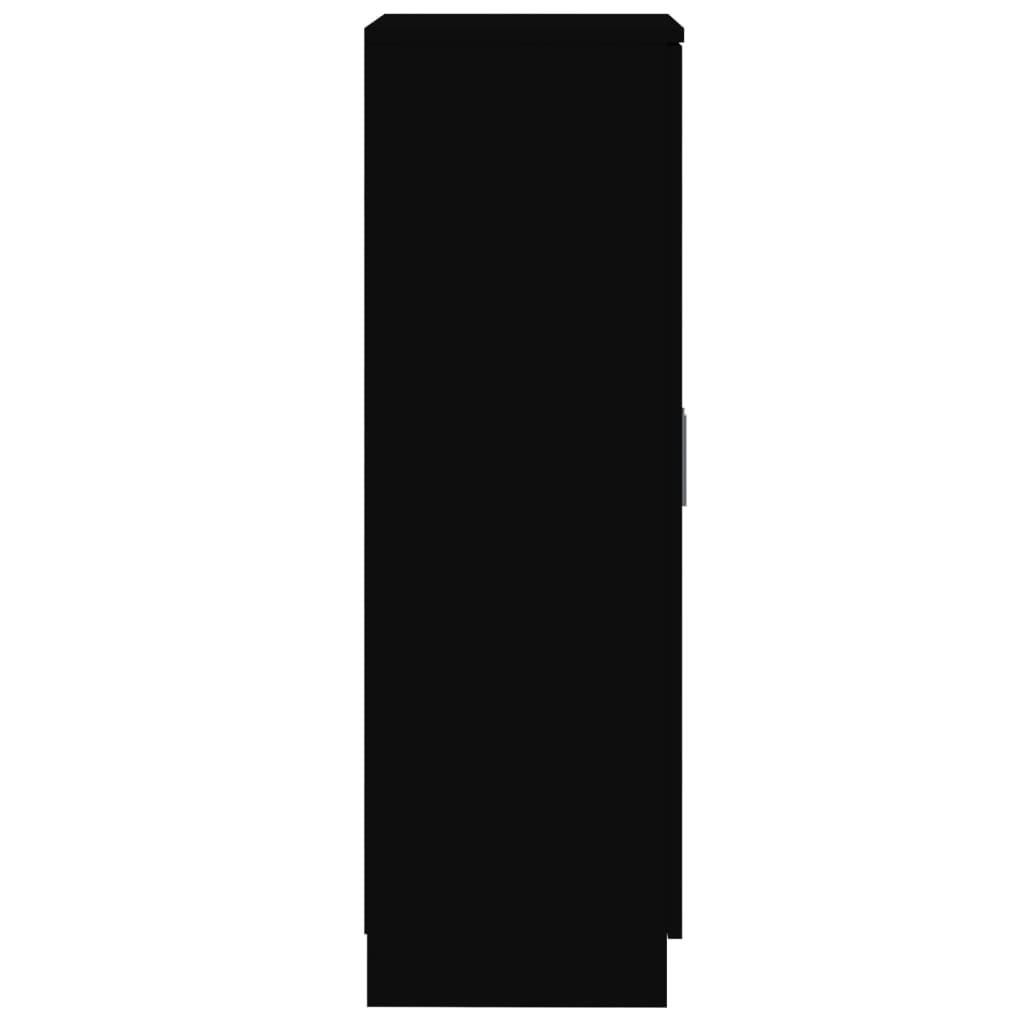 skoskab 55x35x108 cm konstrueret træ sort
