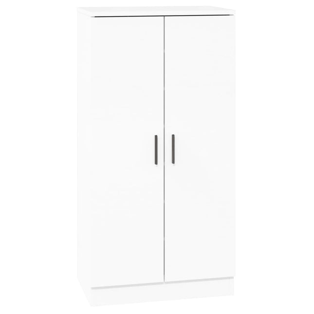 skoreol 55x35x108 cm konstrueret træ hvid højglans