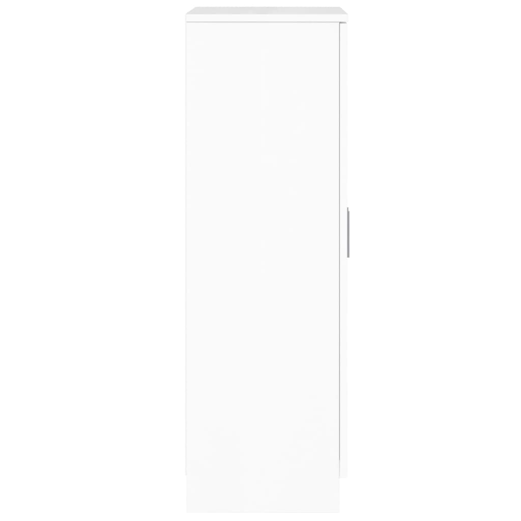 skoreol 55x35x108 cm konstrueret træ hvid højglans