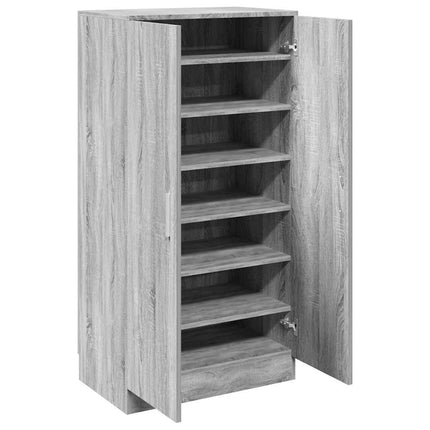skoskab 55x35x108 cm konstrueret træ grå sonoma-eg