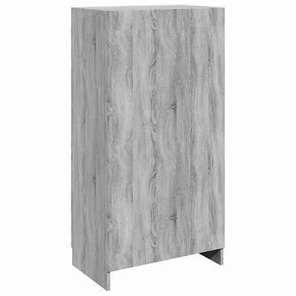 skoskab 55x35x108 cm konstrueret træ grå sonoma-eg