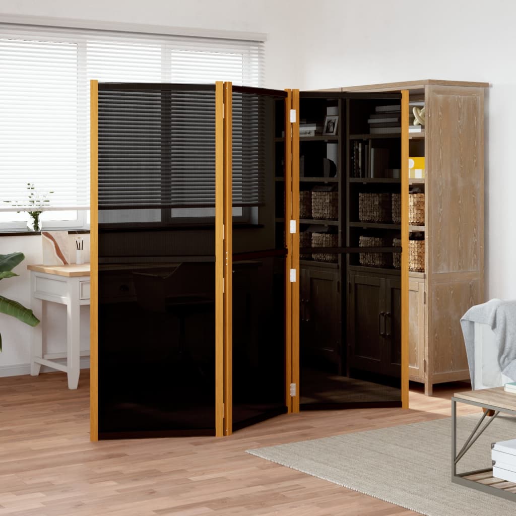3-panels rumdeler 210x180 cm sort