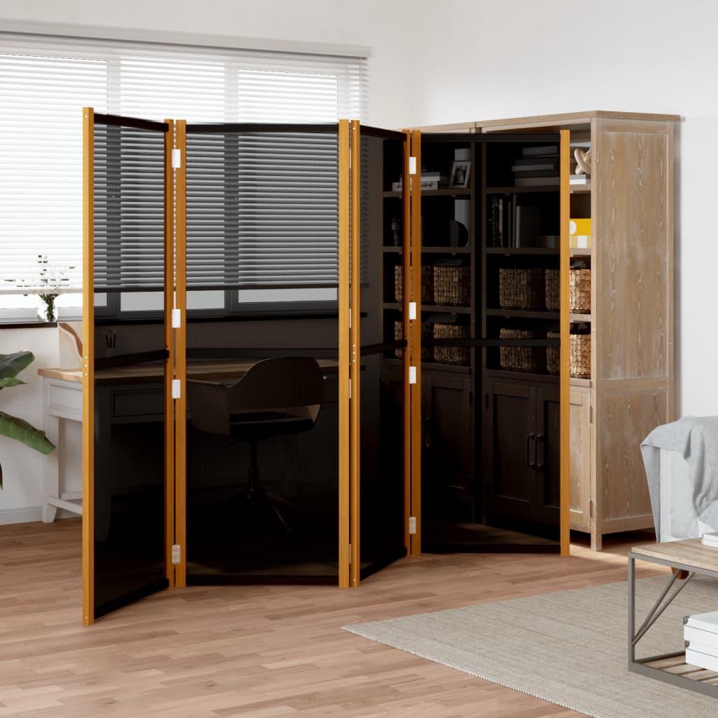 4-panels rumdeler 280x180 cm sort billede