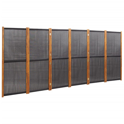 6-panels rumdeler 420x180 cm sort