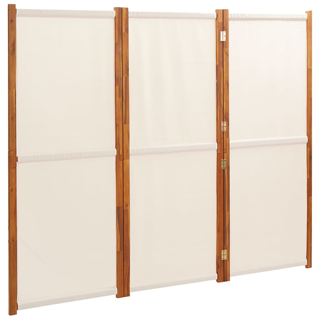 3-panels rumdeler 210x180 cm cremefarvet