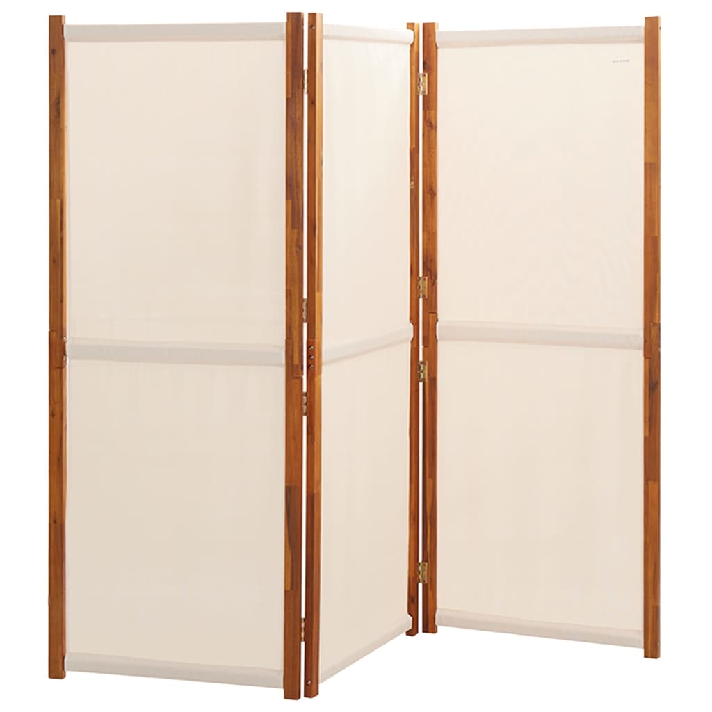 3-panels rumdeler 210x180 cm cremefarvet