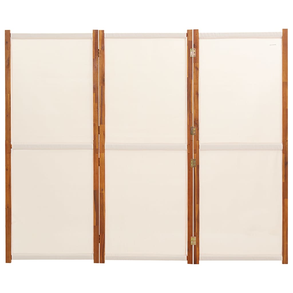 3-panels rumdeler 210x180 cm cremefarvet