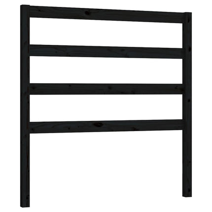 sengegærde 106x4x100 cm massivt fyrretræ sort