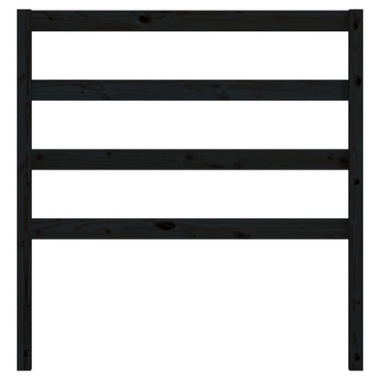 sengegærde 106x4x100 cm massivt fyrretræ sort