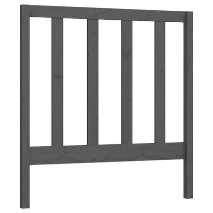 sengegærde 81x4x100 cm massivt fyrretræ grå