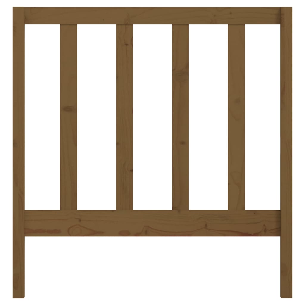 sengegærde 81x4x100 cm massivt fyrretræ gyldenbrun