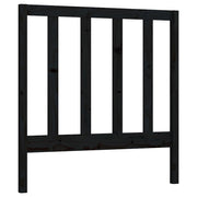 sengegærde 81x4x100 cm massivt fyrretræ sort