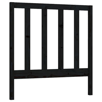 sengegærde 96x4x100 cm massivt fyrretræ sort