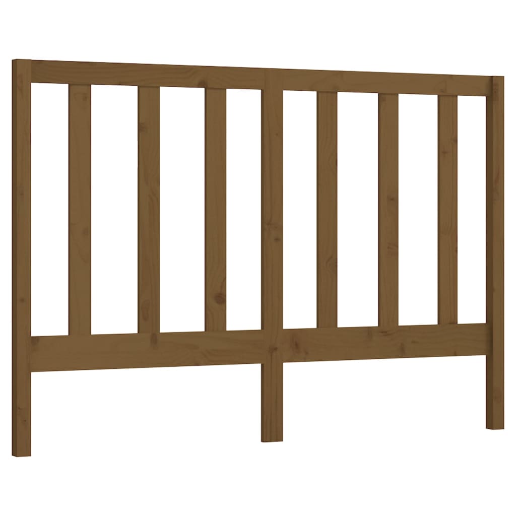 sengegærde 126x4x100 cm massivt fyrretræ gyldenbrun