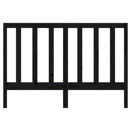 sengegærde 126x4x100 cm massivt fyrretræ sort
