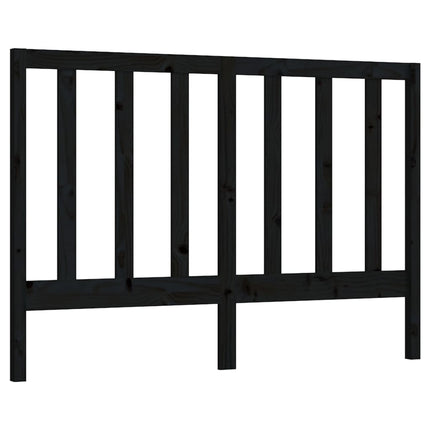 sengegærde 166x4x100 cm massivt fyrretræ sort