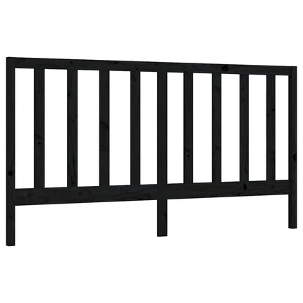sengegærde 186x4x100 cm massivt fyrretræ sort