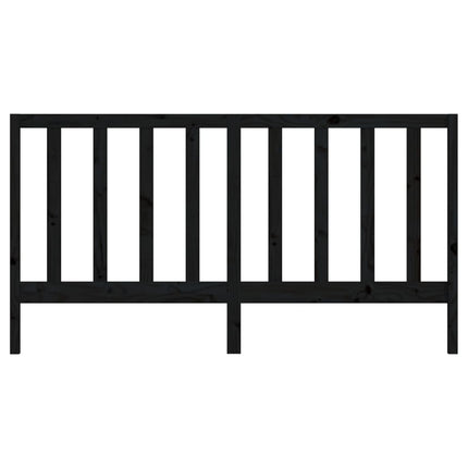 sengegærde 186x4x100 cm massivt fyrretræ sort