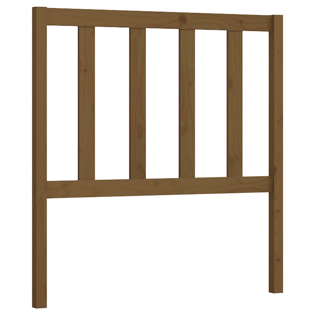 sengegærde 81x4x100 cm massivt fyrretræ gyldenbrun