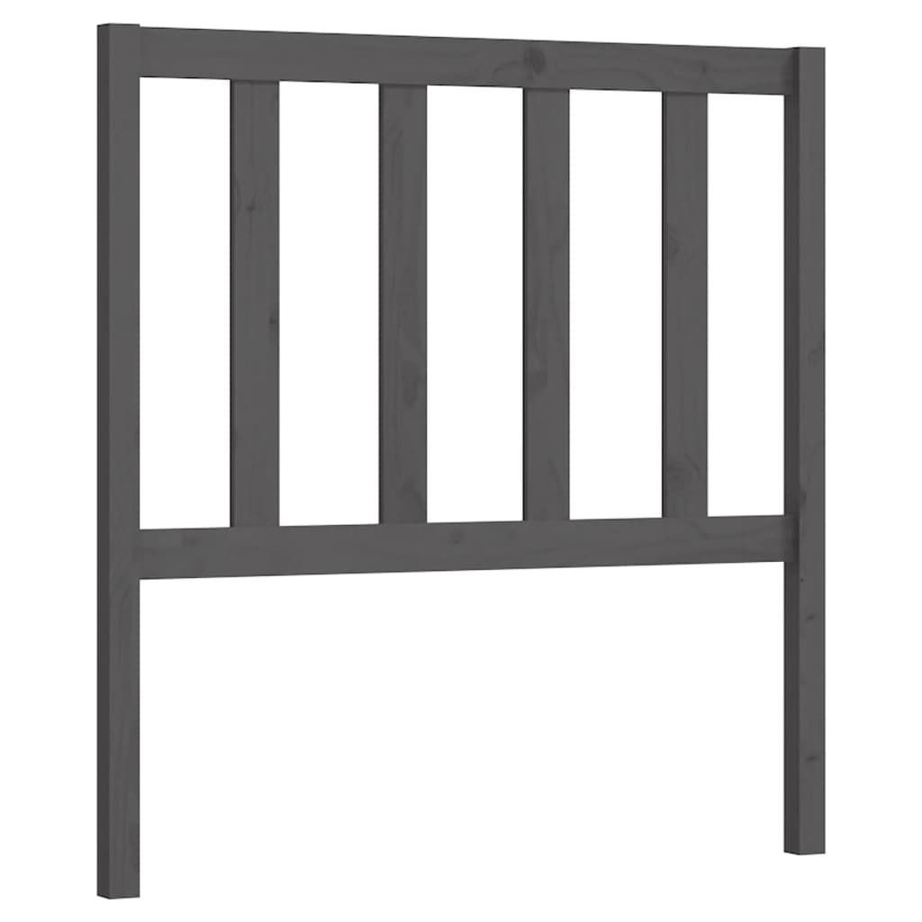 sengegærde 106x4x100 cm massivt fyrretræ grå