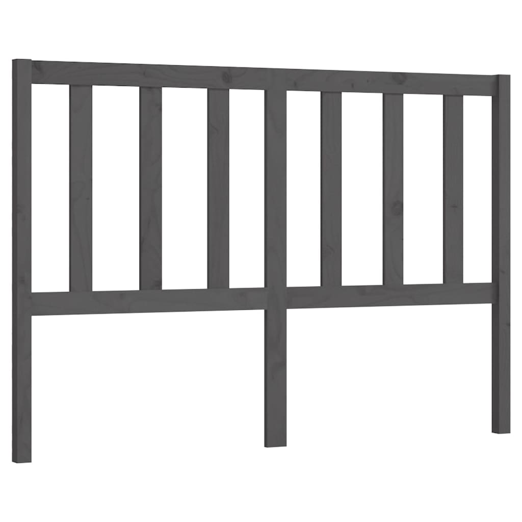 sengegærde 126x4x100 cm massivt fyrretræ grå