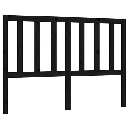 sengegærde 146x4x100 cm massivt fyrretræ sort
