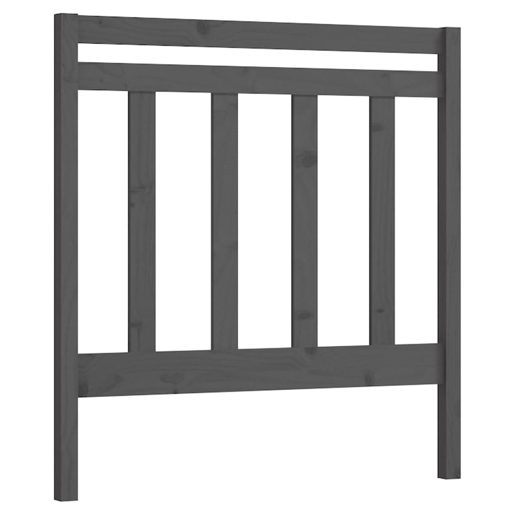 sengegærde 81x4x100 cm massivt fyrretræ grå