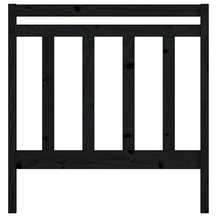 sengegærde 96x4x100 cm massivt fyrretræ sort