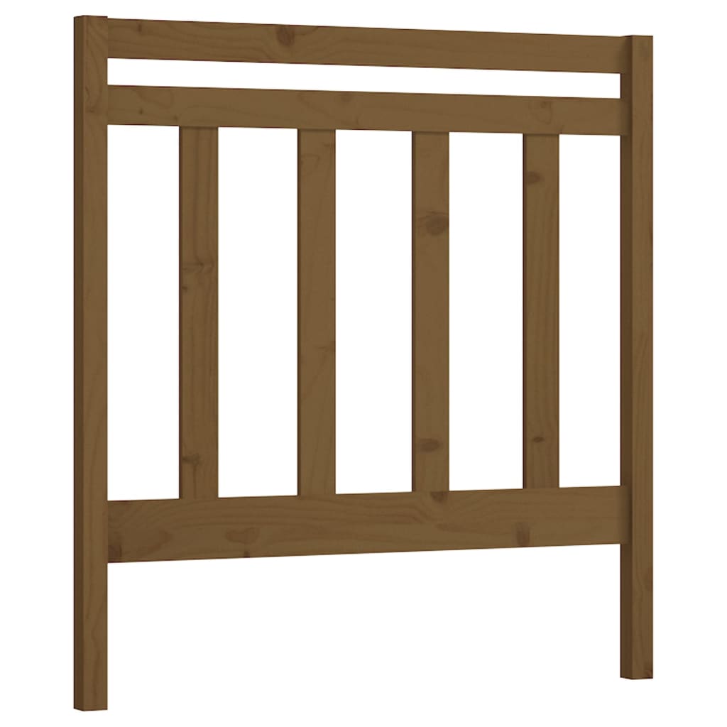 sengegærde 106x4x100 cm massivt fyrretræ gyldenbrun