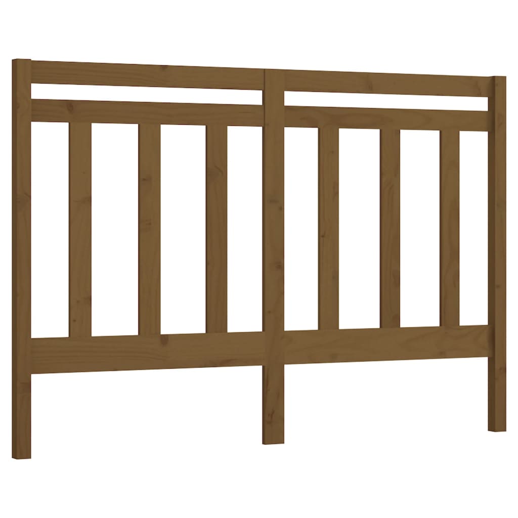 sengegærde 126x4x100 cm massivt fyrretræ gyldenbrun