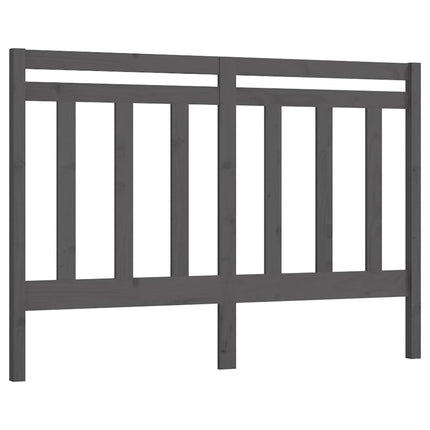 sengegærde 146x4x100 cm massivt fyrretræ grå