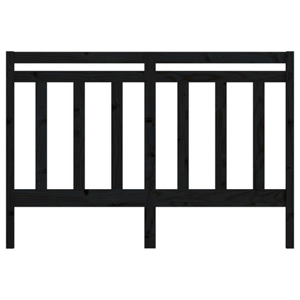 sengegærde 146x4x100 cm massivt fyrretræ sort
